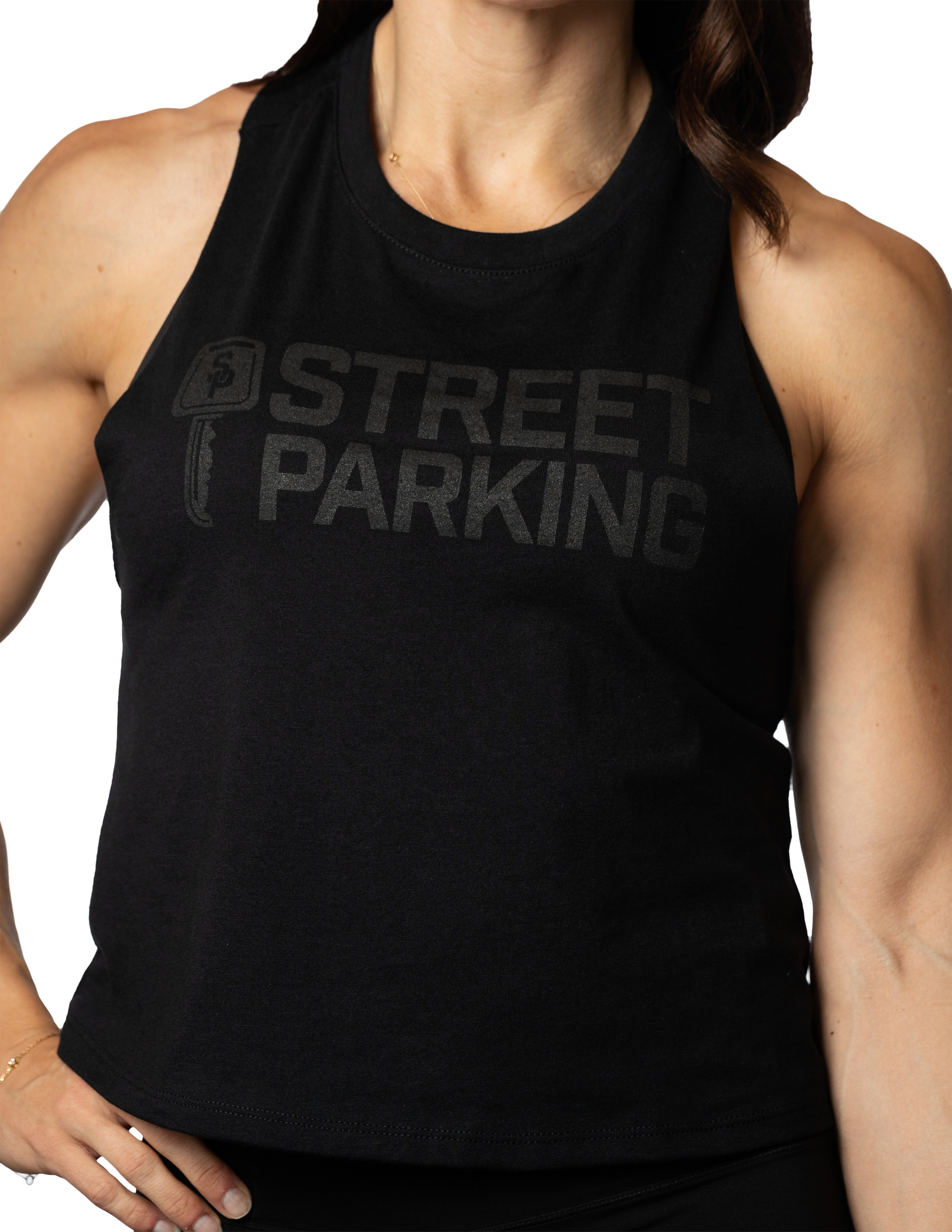 Black on Black Classic Crop - Street Parking